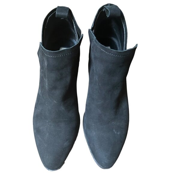 Steve Madden Ankle Booties Black‎ Fresko Suede Boho Western Block Heel Size 6 - Picture 2 of 10